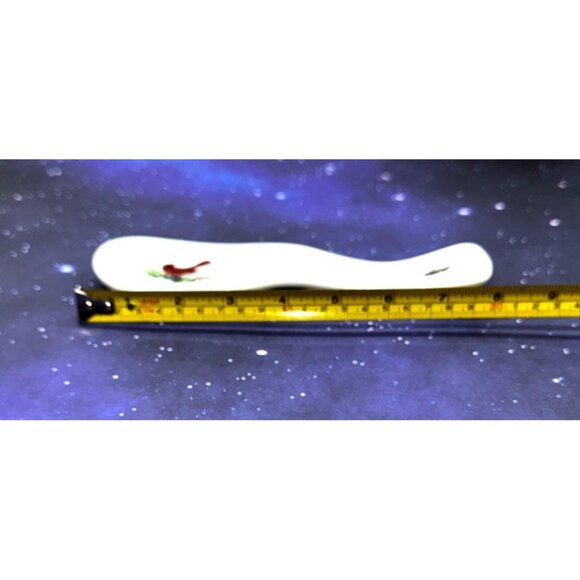 Royal Norfolk Christmas Ceramic Spoon Rest Red Cardinal & Pinecone Design 9" - Picture 5 of 6